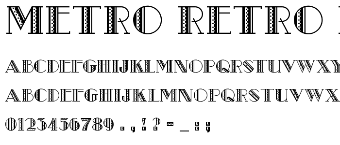 Metro Retro NF font